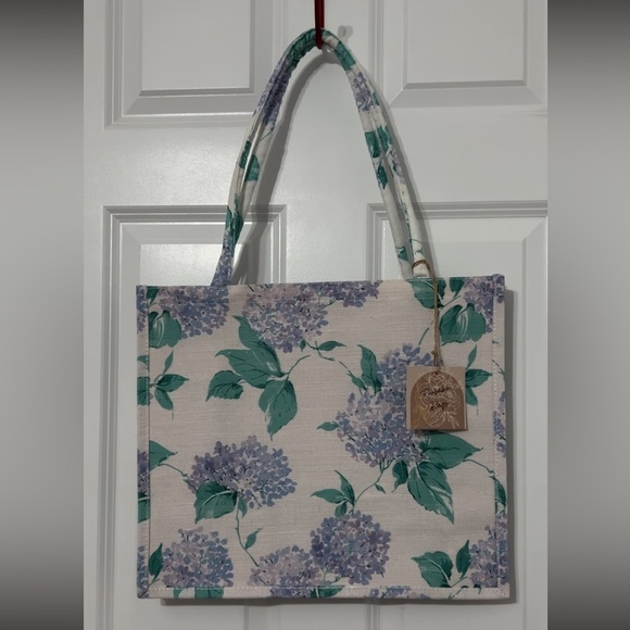 Floral print reusable canvas tote bag / shopper - Picture 2 of 2